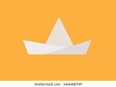 Paper hat icon flat design
