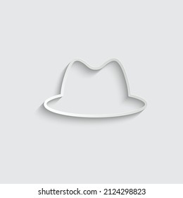 paper hat icon vector gentelment sign