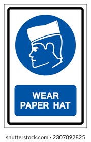 Paper Hat Symbol Sign ,Vector Illustration, Isolate On White Background Label. EPS10