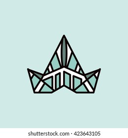 Paper hat. Vector icon.