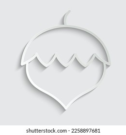 paper hazelnut icon vector nut sign
