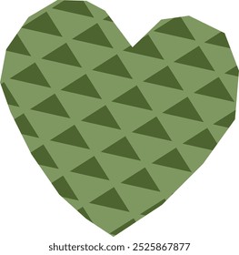 Paper Heart Craft Vector Illustration