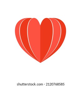 Paper heart design valentines concept.vector.