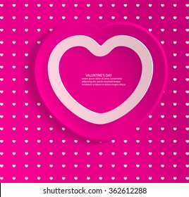 Paper heart flat paper Vector illustration.