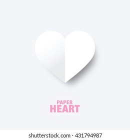 Corazón de papel - elemento de diseño gráfico. Imagen del corazón.
