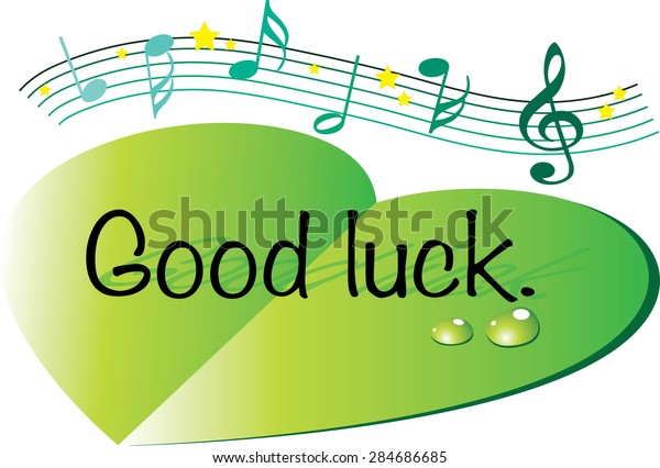 Paper Heart Music Note Good Luck Stock Vector Royalty Free 284686685