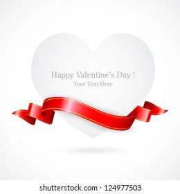 Paper Heart with Ribbon
