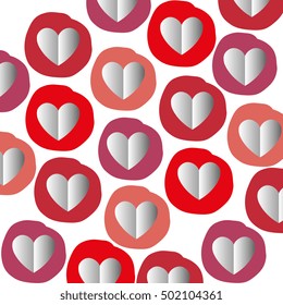 paper heart seamless pattern graphic