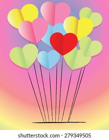 paper heart shapes