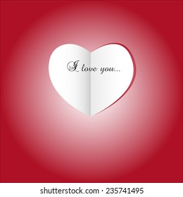 Paper heart. St valentine's day.