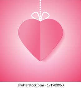 Paper heart. Symbol of love for your design for greeting cards, invitations and much more.Vector illustration. EPS 10