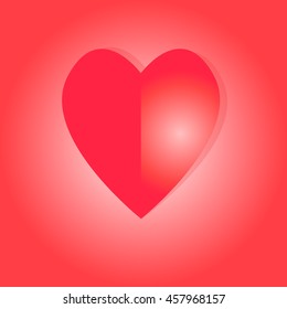 Paper heart. Symbol of love for your design for greeting cards, invitations