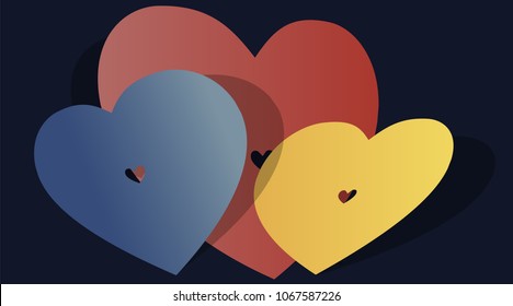 paper heart tree color 