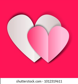 paper heart for Valentantine's day,symbol of love