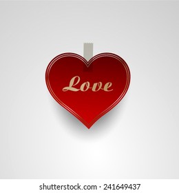 paper heart valentine's