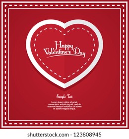Paper Heart Valentine's Card
