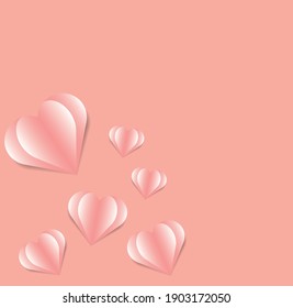 The Paper heart vector background