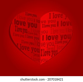Paper heart. Vector eps 10