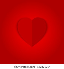Paper heart vector illustration