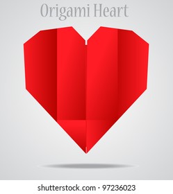 Paper heart vector illustration