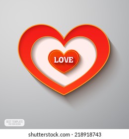 Paper hearts. Family conceptual illustration