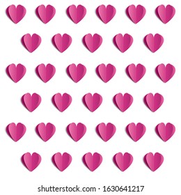 paper hearts love day card