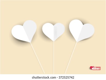 paper hearts vector