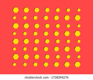 Papel con recortes hexagonales, diseño geométrico moderno