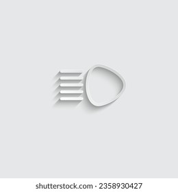 paper High beam car icon vector