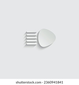 paper High beam car icon vector
