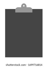 Paper holder, clipboard vector icon without paper. Flat color.