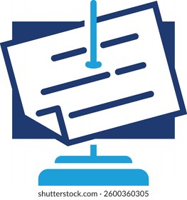 Paper Holder Icon Element For Design
