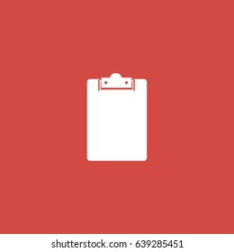 paper holder. icon. sign design. red background
