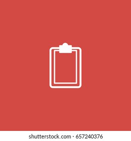 paper holder. icon. sign design. red background
