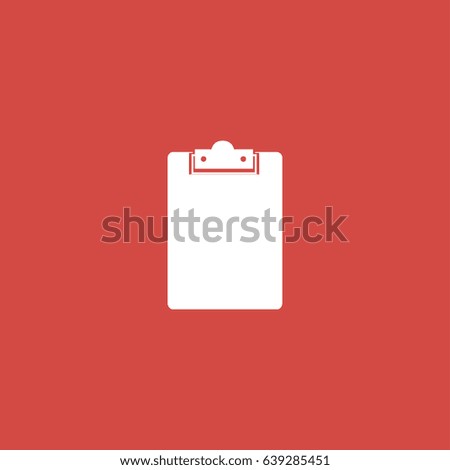 paper holder. icon. sign design. red background