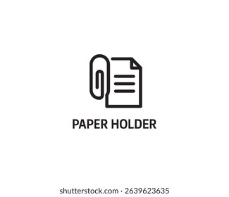 Paper Holder icon vector art illustration