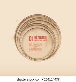 Paper hole. Circle cutouts. Design element