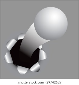 paper hole popping out ping pong ball