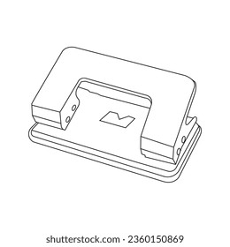 Plantilla de diseño de vectores de iconos de perforación de papel