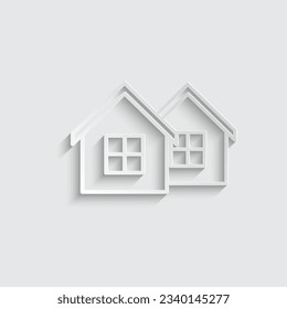icono de la casa de iconos de papel 