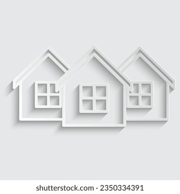 icono de la casa de iconos de papel 
