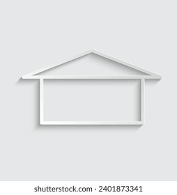 paper Home icon house icon vector 
