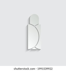 paper hot dog  vector icon,  fast food icon