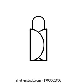 paper hot dog  vector icon,  fast food icon