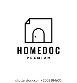 vetor de design de logotipo de linha de ideia criativa da casa de papel