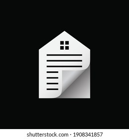 Paper House Logo. A house combine with paper concept makes this logo can use for your architecture business.
