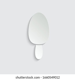 paper  ice cream icon vector.