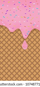 Paper with ice cream texture, summer, for print on paper, web. advertisement, card, T-shorts 