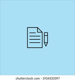 icono de papel en azul de fondo