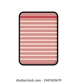 Icono de papel. Icono de línea de pila de documentos, símbolo de vector de contorno, pictograma de estilo lineal aislado. Símbolo, ilustración del logotipo. Trazo editable. Hoja de papel en línea. Caricatura de papel. Icono.